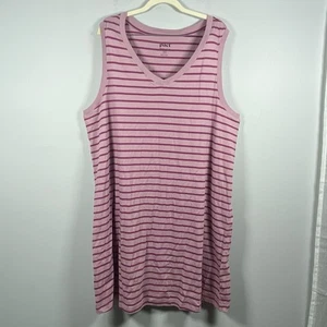 Pact Softspun rosa gestreiftes A-Linien Tank Kleid Bio Baumwolle Damen Gr. XL - Bild 1 von 6