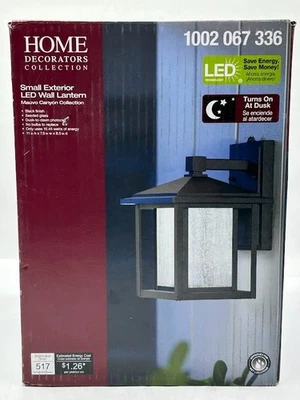 Home Decorators Mauvo Canyon 11” Black LED Outdoor Wall Light New Sealed - Image 1 of 4