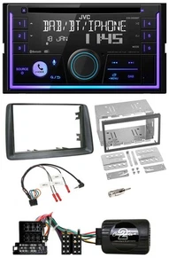 JVC Lenkrad USB 2DIN DAB Bluetooth CD Autoradio für Fiat Panda 2004-2007 grau - Bild 1 von 11