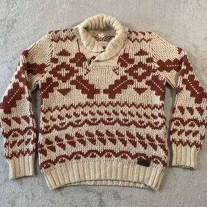 S Oliver Pullover Herren Large Wolle Azteken Schalkragen Western Mexico Aztlan Cowichan - Bild 1 von 14