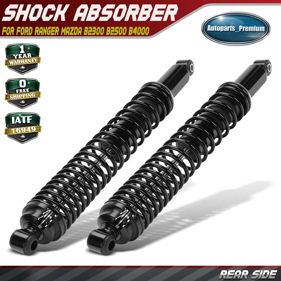 2x Amortiguador trasero con ajuste de carga de resorte helicoidal para Ford Ranger Mazda B2300 Foto 1 de 4