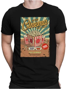 Retro Cinema | Herren Fun T-Shirt S bis 4XL | Kino Film Popcorn Theater 3D Movie - Bild 1 von 14