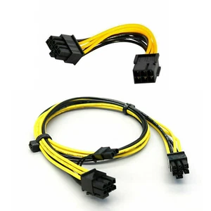 PCI-E Graphics Card Cable GPU 6-pin to 8 Pin (6+2) PCI Express Power Lot - Picture 1 of 12