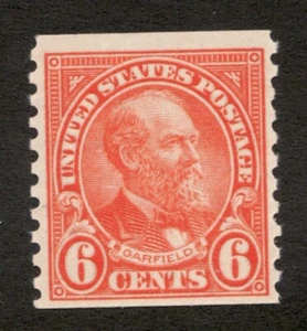 1932 United States Sc# 723 - 6¢ Garfield - MNH coil type postage stamp - Picture 1 of 1
