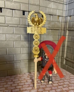 Playmobil Estandarte Romano Custom 3D/Roman Banner/Bannière Romaine/Römer Banner - Imagen 1 de 2