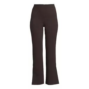 Time and Tru Pull on Bootcut Ponte Pants Chocolate Fudge Heather X-Small (0-2) - Picture 1 of 5