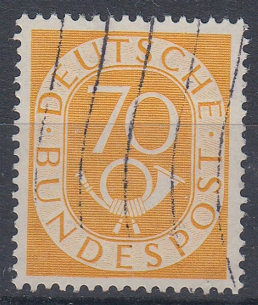 GERMANY 1951 70pf YELLOW NUMERAL FU (ID:455/D42064) - Image 1 of 1