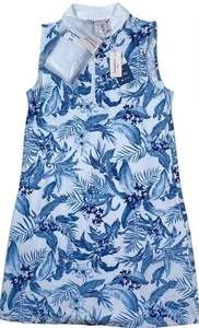 NWT Tommy Bahama Golf Tennis Beach Dress Cover up Shorts Pockets M L Blue T - Picture 1 of 10