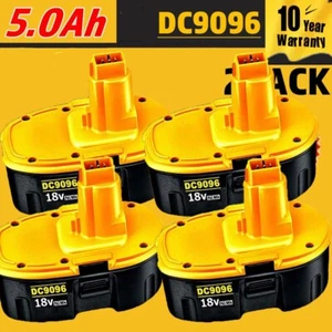 18V Replacement For Dewalt 18 VOLT DC9096 DC9098 NiMH Battery NEW 5.0Ah DW9096 - Picture 1 of 17
