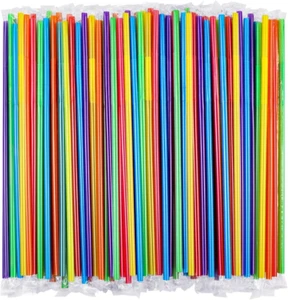 300 Pcs Colorful Disposable Bendy Straws (9.45" BPA-Free) - Picture 1 of 7