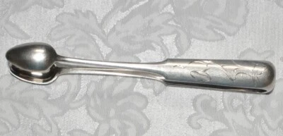 Pinzas de azúcar antiguas rusas de plata 84 con decoración grabada Foto 1 de 4