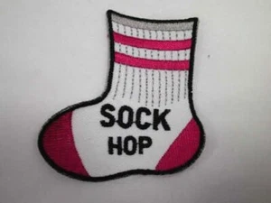 Pop Rock Sock Hop Iron On Patch B Version - Picture 1 of 1