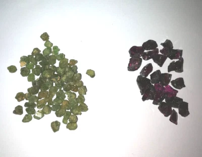 Grape Garnet + Demantoid Specimens. 80.00cttw. Scarce. UK - Image 1 of 4