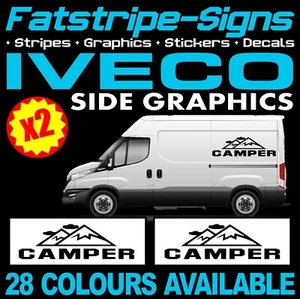 Passend für Iveco Daily Van Wohnmobil Vinyl Grafik Aufkleber Abziehbilder Camper Streifen - Bild 1 von 2