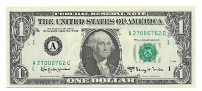 1963A $1 BOSTON FRN. Crisp & UNCIRCULATED Banknote. A/C Block - Image 1 of 2