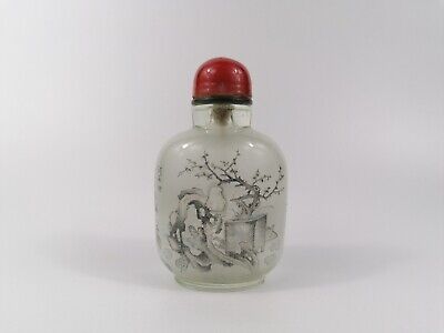 19th Century Qing Dynasty Chinese Fine Inner Painted Large Glass Snuff Bottle • 1467.30£