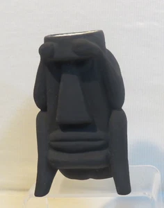 Original VINTAGE TRADER VIC Suffering Bastard Mai Tai Joe Matte Black TIKI MUG B - Picture 1 of 9