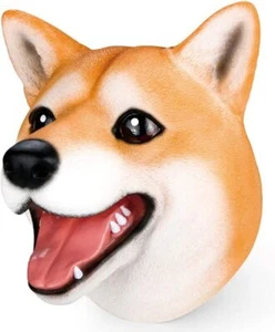 Títeres de mano Shiba Inu de goma suave juguetes realistas de Halloween juego de rol creativo - Imagen 1 de 2