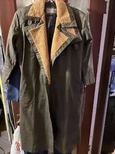 Green trench coat men long - Picture 1 of 13