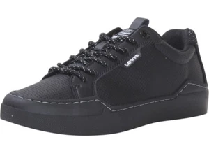Levis Lo Leder Schwarz Mono Chrom Herren Größe 10 Freizeit Skate Schuhe 519971-A481 - Bild 1 von 9