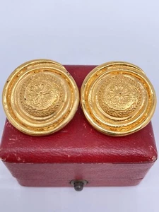 Vintage Yves Saint Laurent YSL Vergoldet Ohrclips /Ohrringe/Schmuck 19g2.50cm. - Bild 1 von 15