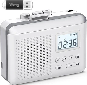 Portable Cassette Player Recorder Converter,Cassette to MP3 via SD Card Walkman - Picture 1 of 7
