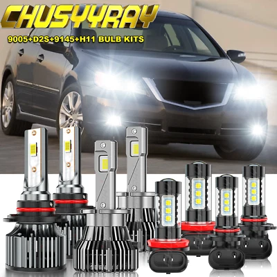 Faros antiniebla LED HID delanteros Fit Acura RL 2005-2012 8x bombillas Foto 1 de 4