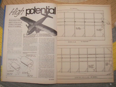 Aeromodeller Plans of the Druid A1 contest glider with magazine April 1993 - Image 1 of 4