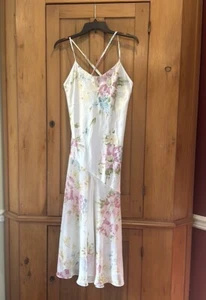 Victoria’s Secret Vintage Floral Slip Dress Nightie 90’s Y2K Medium Cream Sheer - Picture 1 of 12