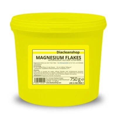 DIACLEANSHOP Magnesium Flakes - Naturprodukt aus dem Toten Meer 750g