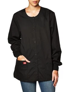 Dickies Women's EDS Signature Scrubs Front Warm-Up Jacket, Eggplant, X-Large - Picture 1 of 9