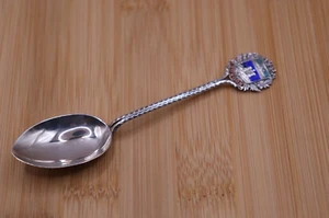Antique 1912 Dunoon Scotland Sterling Silver Enamel Crest Souvenir Spoon 10.2g - Picture 1 of 4