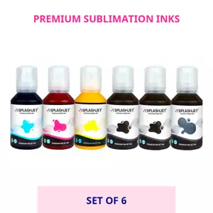Splashjet Premium Sublimation Ink Epson Ecotank ET8500, 8550 Printer 6 X 140g - Picture 1 of 5