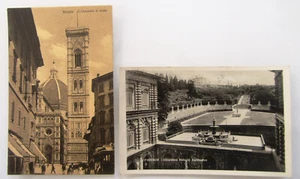 Postkarten 2 x FIRENZE Florenz Italien Cartolina Italiana Postcards ~1927/1928 - Picture 1 of 2