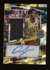 2022-23 Panini Spectra Ochai Agbaji Ice Rookie RC Jersey Signatures AUTO 11/35