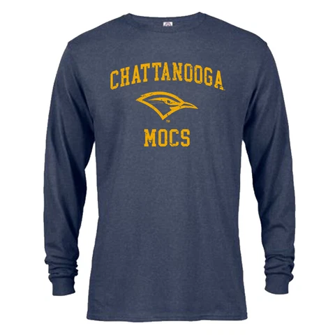 University of Tennessee Chattanooga UTC Mocs Retro Distressed Long Sleeve Shirt Cover