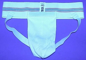 A NOS VINTAGE DUKE BRAND CUP JOCKSTRAP SIZE LG. WITH YOUR CHOICE OF ONE HARD CUP - Picture 1 of 4