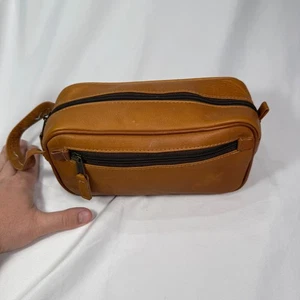 Latico Congnac Braun Echtleder Kulturbeutel Dopp Kit - Bild 1 von 11