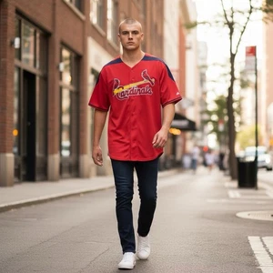 Camiseta cosida vintage majestuosa de los cardenales de San Luis Albert Pujols grande - Imagen 1 de 12