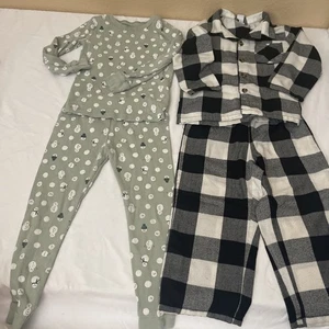 Conjunto de pijama de franela negra a cuadros 2T Old Navy para niños talla 4 más como 2T - Imagen 1 de 6
