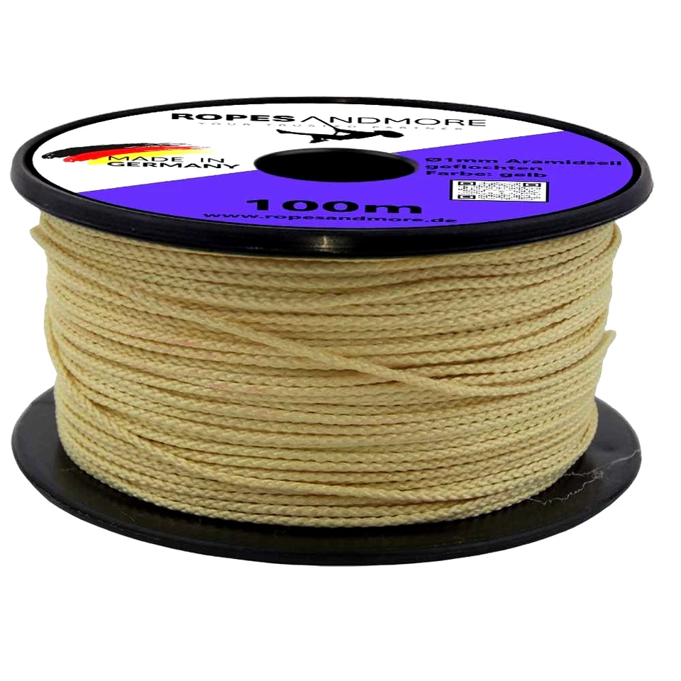 Aramidseil Kevlarschnur Aramid Seil Ø0,18 - 1,3mm geflochten 100m Made in DE - Bild 1 von 2