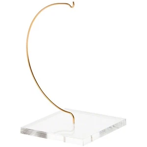 Plymor Wire Ornament Hanger Display with 4" Clear Acrylic Square Base, 7" H - Picture 1 of 2