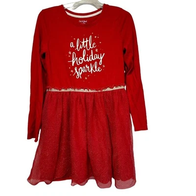 Cat Jack Red Holiday Sparkle Tutu Skirt Christmas Dress Girls XL (14-16) - Image 1 of 4