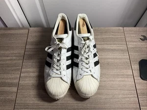 2015 Adidas Super Star 80s White/Black G61070 Sneaker Men US Sz 13 - US SELLER - Picture 1 of 9