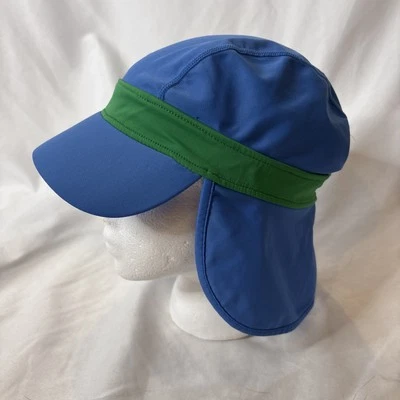 Sombrero de Sol Hanna Andersson Protección Azul Verde Niños Med 4-6 Años Foto 1 de 4