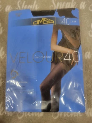 Meia-calça de microfibra Omsa Velour40 tamanho 3 preta - Imagem 1 de 2