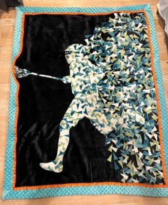 Handmade Custom La Crosse Chenille and Fleece Blanket. La Crosse. Team sport - Image 1 of 4