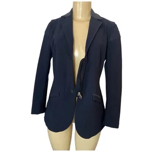 Cavalleria Toscana Womens Navy Jacket With Buttons Zip Equestrian Riders - Picture 1 of 9