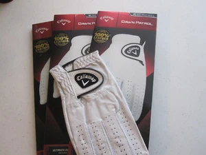 3 GUANTES DE GOLF DE CUERO CALLAWAY DAWN PATROL DERECHA TALLA MEDIANA GRANDE NUEVOS PARA HOMBRE - Imagen 1 de 8