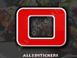 Adesivi Resinati Lettera O 3D Colore Rosso Dimensione 25mm - Picture 1 of 1